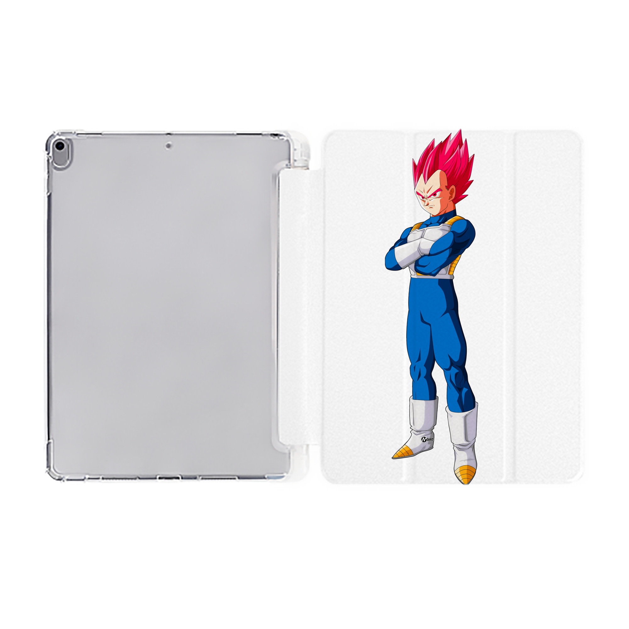 （画像用） ドラゴンボール ベジータ四世（Bejīta Yonsei）DRAGON BALL Vegeta IV IPad ケース ペン収納付き 三つ折りスタンド PUレザー×シリコン 対応機種9.5/10.5/10.9インチ
